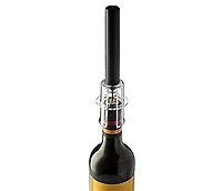 Ouvre-bouteille de vin à pompe à air Brentwood avec coupe-feuille, bouchon à vide et aérateur verseur, noir