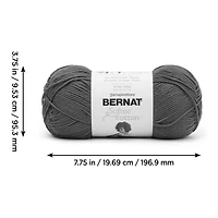 Bernat® Fil Softee® Cotton™, Mélange de Coton #3 Léger, 4,2 Oz/120 G, 254 Yards