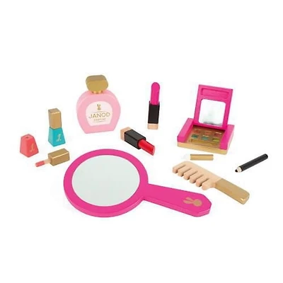 Janod P'tite Miss Trousse de Beauté - Ensemble de jeu de rôle en 9 pièces - À partir de 3 ans +