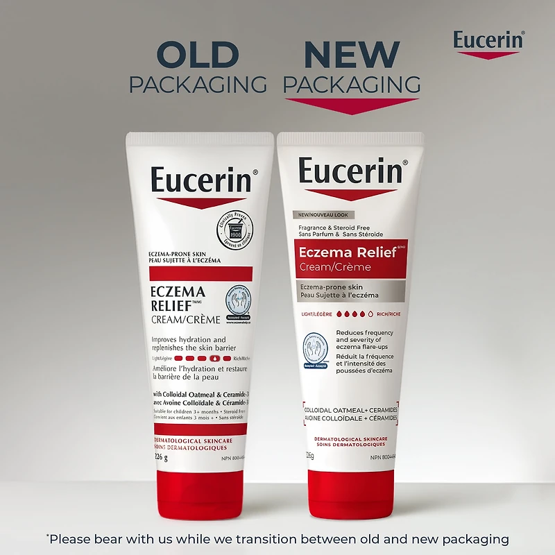 Crème hydratante quotidienne Eczema Relief d’Eucerin pour visage et corps sujette à l'eczéma