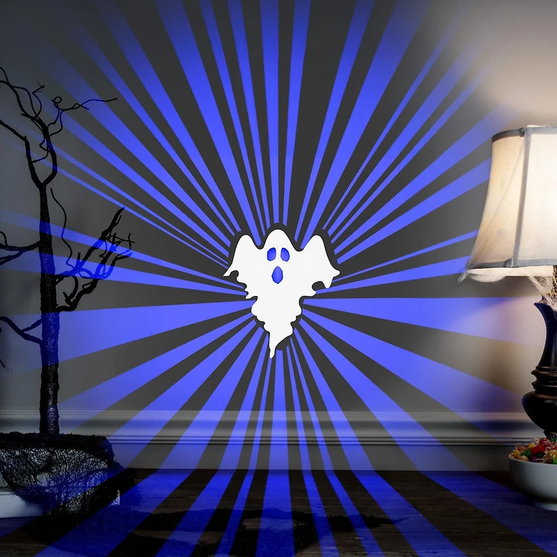Halloween Lighted Silhouettes Decor Battery Op Radiant Shadows Ghost (Blue), Halloween Lighted Decor Batter