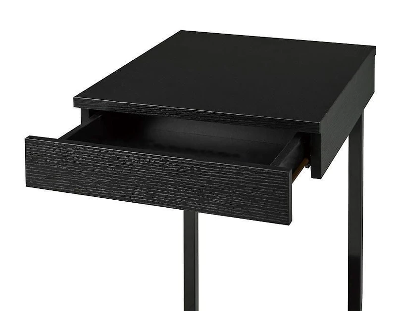 Socle d'ordinateur portable avec tiroir en noir de Brassex