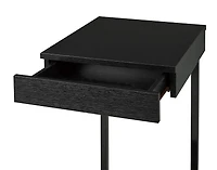 Socle d'ordinateur portable avec tiroir en noir de Brassex