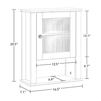 RiverRidge Home Prescott Single Door Wall Cabinet - White