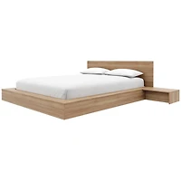 Ensemble de chambre à coucher Kanso 4 pièces avec lit queen size et plateforme basse