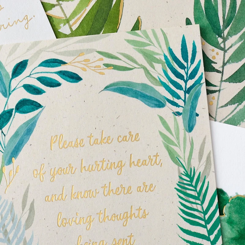 Assortiment de cartes de condoléances Hallmark, Motif floral et feuillage