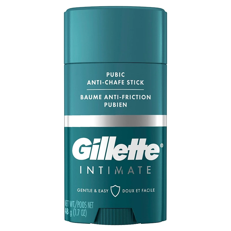 Bâton anti-friction pubien Gillette Intimate, réduit le frottement et l’irritation, facile à appliquer, testé sous contrôle dermatologique