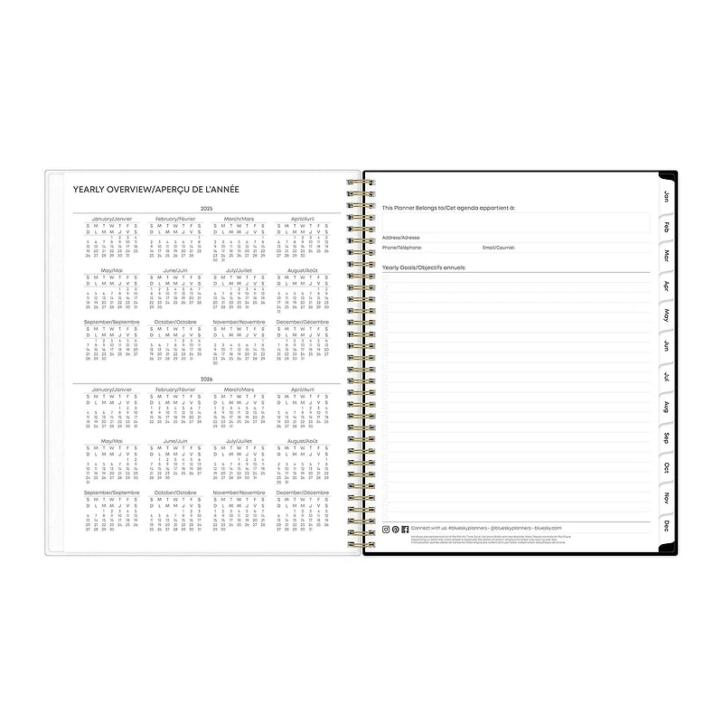 2025 Weekly Monthly Planner, 8.5 x 11, Blue Sky, Isa Meadow, 8.5x11 Weekly/Monthly Planner