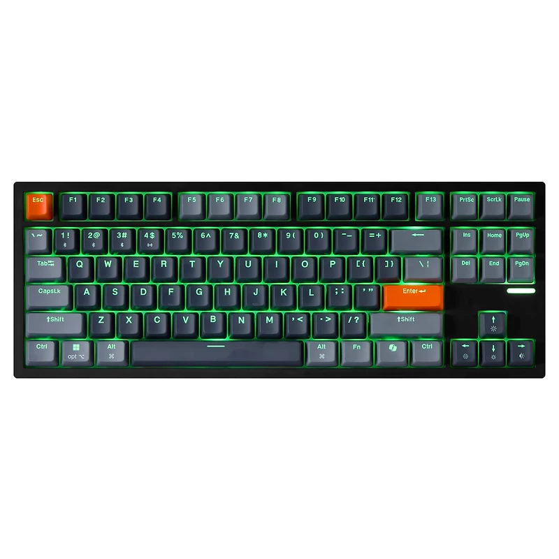 Adesso EasyTouch 1100 – Clavier mécanique compact multi-système filaire/sans fil/Bluetooth rétroéclairé VIA avec touche CoPilot AI