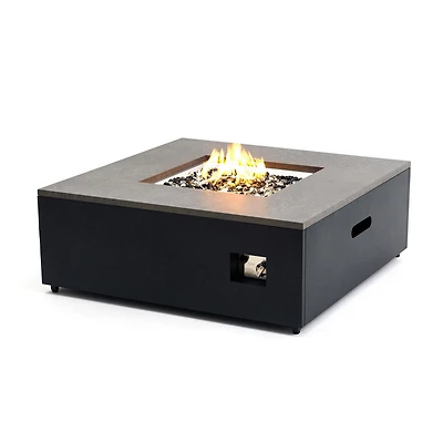Danby Convertible Propane Fire Table , Square, Grey and Black