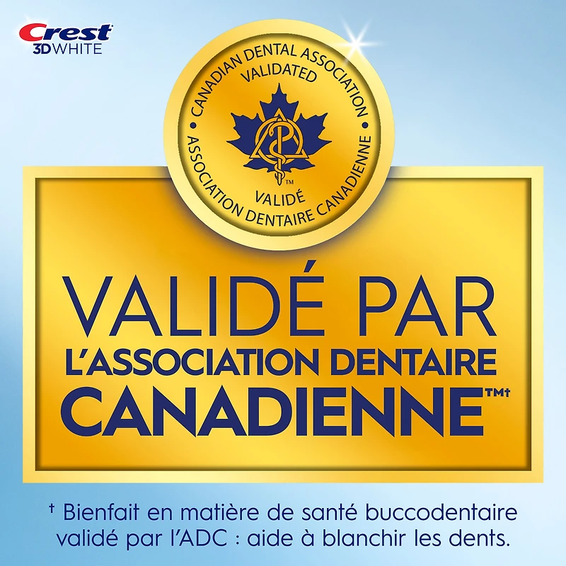 Ensemble de blanchiment des dents à domicile Crest 3D Whitestrips Blanc brillant 10 traitements