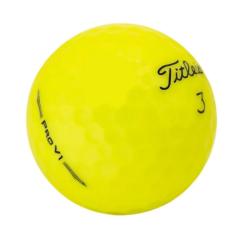 Mulligan - 36 balles de golf récupérées Titleist Pro V1 2024 5A Mint, jaunes