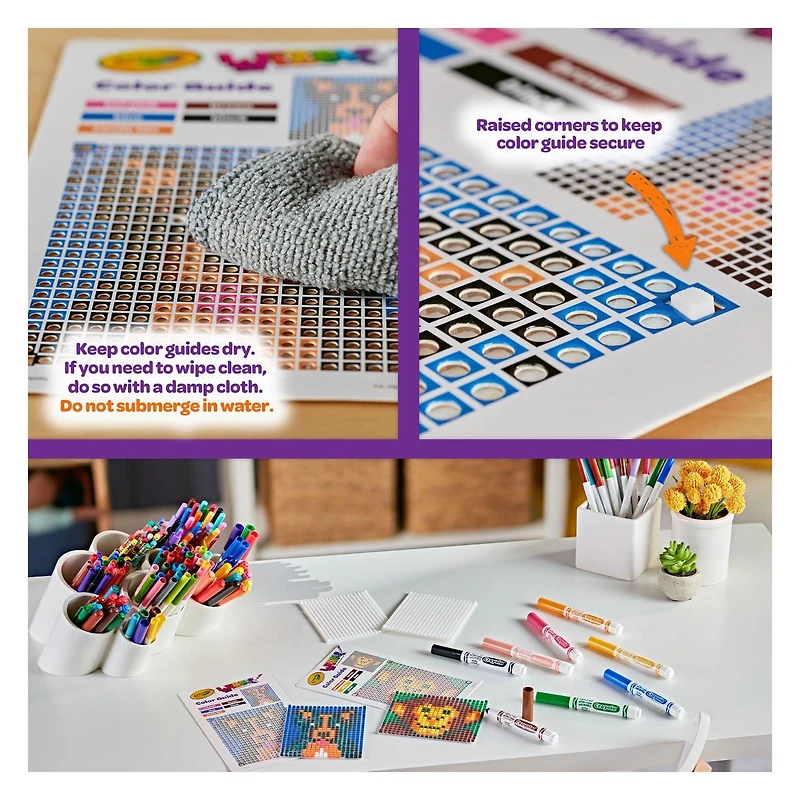 Crayola Wixels Activity Kit, Animals, Colourful pixel art