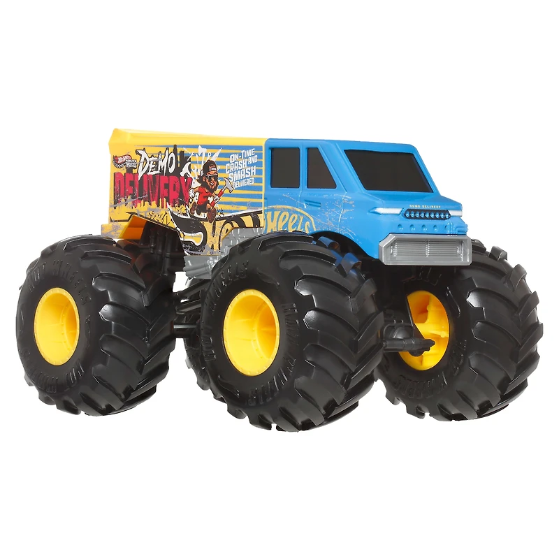 Hot Wheels Monster Trucks Camion surdimensionné Échelle1:24, Demo Delivery