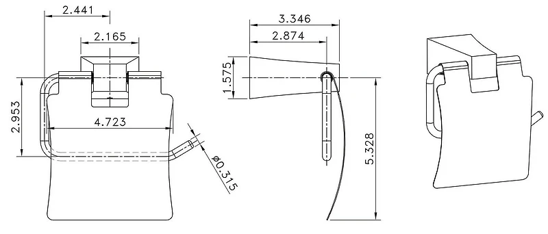 Porte-papier hygiénique chromé avec ensemble d'accessoires pour porte-serviettes à tige unique AI-13329