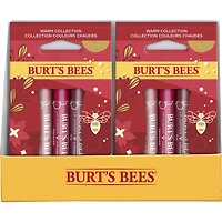 Burt's Bees® Kissable Colour Holiday Gift Set, Warm Collection, 3 Lip Shimmers in Peony, Rhubarb and Fig