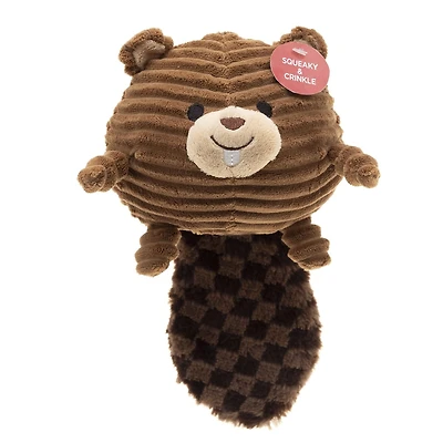 Only The Best For My Dog ®​ Stuffed Plush Squeaky Jungle Animal Plush Dog Toy, Beaver