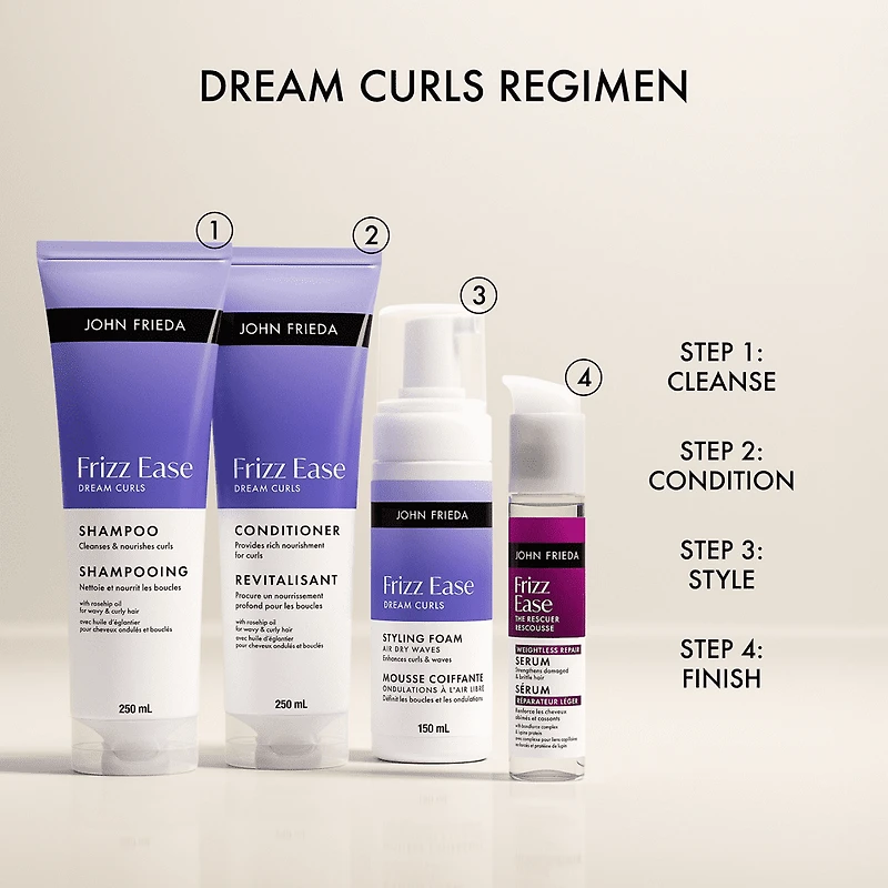 John Frieda Frizz Ease Dream Curls Ondulations à l'Air Libre Mousse Coiffante