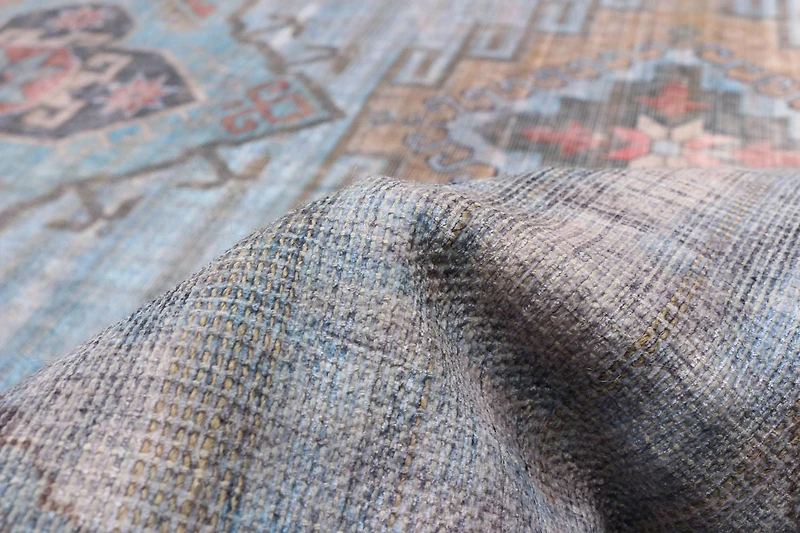 ECARPET Oriental, Persian Style Area Rug, Eco Friendly, Machine Washable