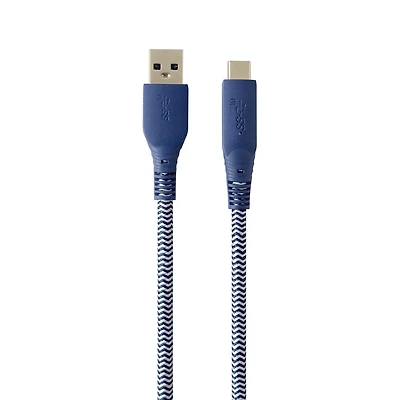 Câble de charge et de synchronisation USB-A vers USB-C 3.1 avec câble robuste tressé de 0,9 m (3 pi) blackweb