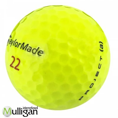 Mulligan - 60 Taylormade Project (a) 5A Recycled Used Golf Balls, Yellow