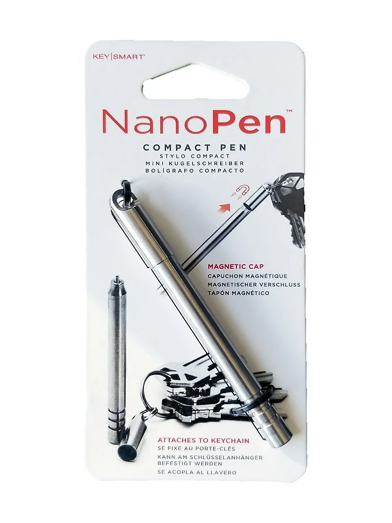 KeySmart Nano Compact Pen - Stainless Steel