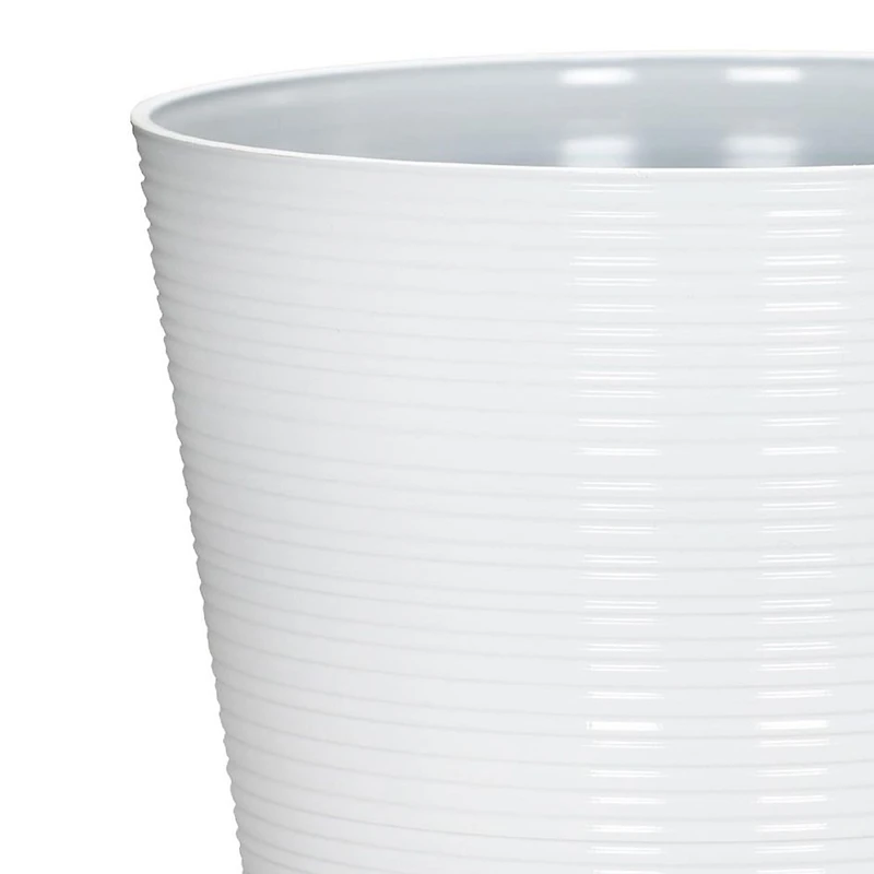 Hometrends 10in Wallula Resin Planter, White & Terracotta