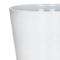 Hometrends 10in Wallula Resin Planter, White & Terracotta