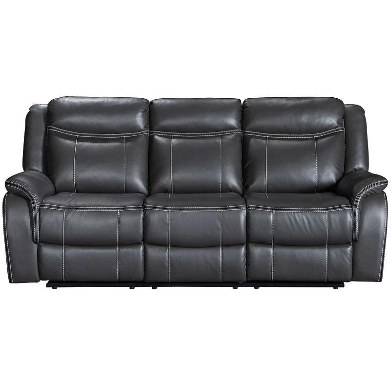 Sofa motorisé Declan de 85 po gris foncé avec porte-gobelets