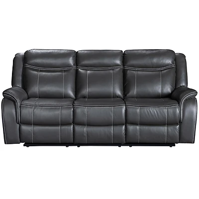Sofa motorisé Declan de 85 po gris foncé avec porte-gobelets
