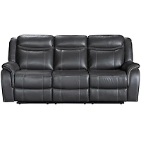 Sofa motorisé Declan de 85 po gris foncé avec porte-gobelets