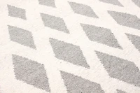 ECARPETGALLERY Tapis Fait à la Main pour Salon, Salle à Manger et Chambre à Coucher Géométrique Collection Ankara 5'1" x 8'0" en Ivoire