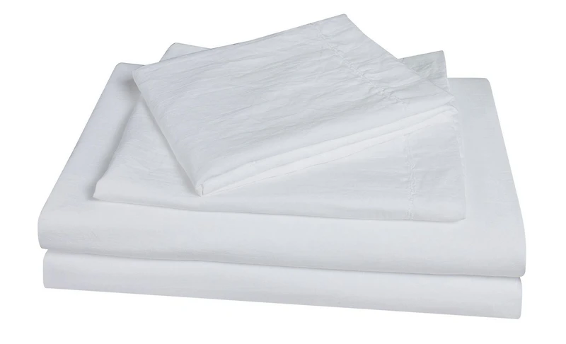 Natural Crinkle Fabric Ultra Soft Solid Duvet Cover Set