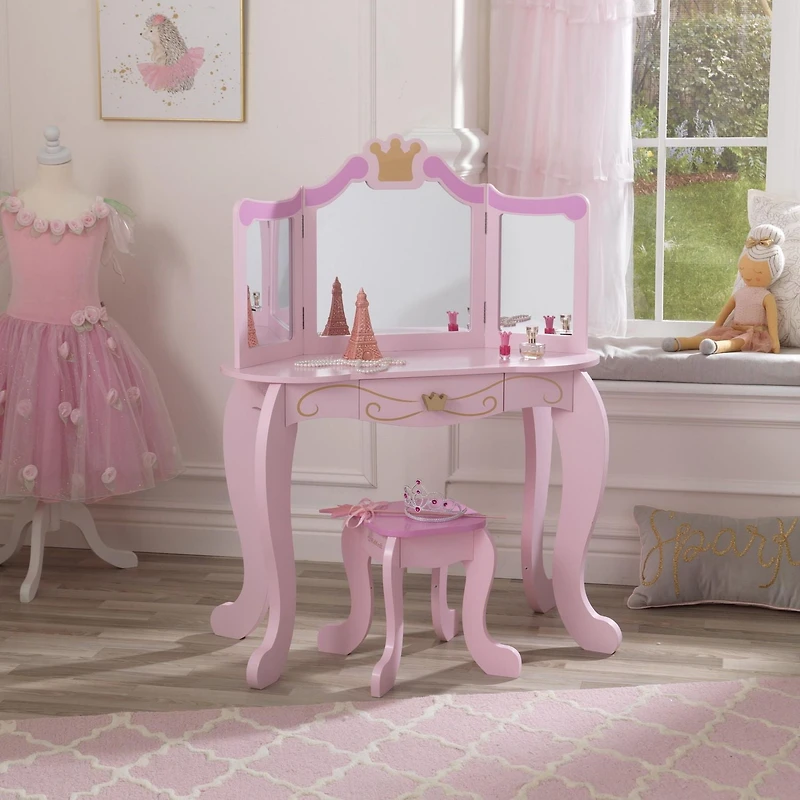 KidKraft Coiffeuse et tabouret Princesse