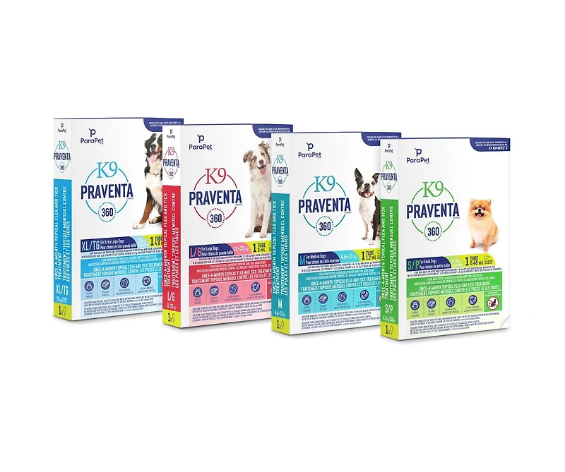 K9 Praventa 360 Flea & Tick Treatment, Large Dogs from 11 kg to 25 kg, 1 tube