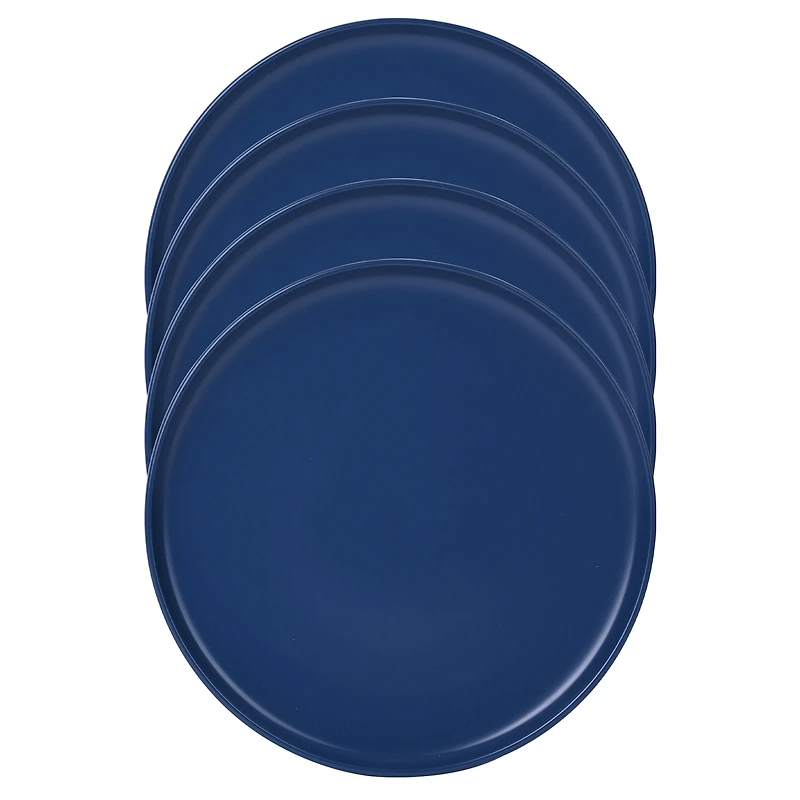 Mainstays Alessandra Mat Bleu Set de vaisselle en pierre de 12 pièces