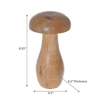 Champignon Décoratif En Bois De Mangue Grand
