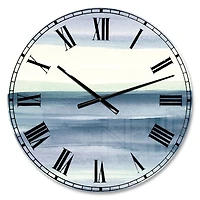 Designart 'Mint Indigo Dawn I' Farmhouse wall clock