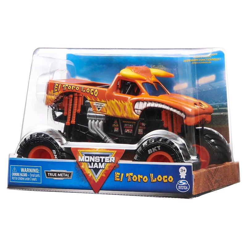 Monster Jam, Official El Toro Loco Monster Truck, Collector Die-Cast Vehicle, 1:24 Scale