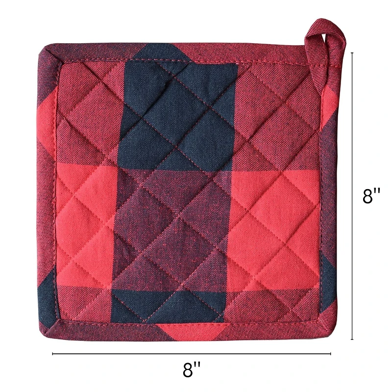 Ensemble de 2 porte-pots en éponge de coton Buffalo Check Fabstyles