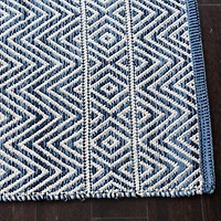 Tapis tissé à plat en coton à chevrons Fabstyles pour salon, couloir, patio
