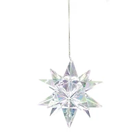 HOLIDAY TIME CLEAR PLASTIC BURST ORNAMENT
