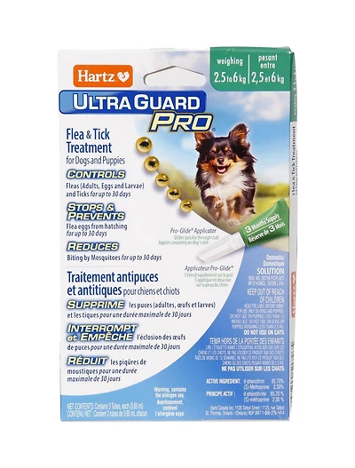 Hartz Ultraguard plus Traitement Antipuces & Anti-Tiques pour Chiens et Chiots 2.5 à 6 kg