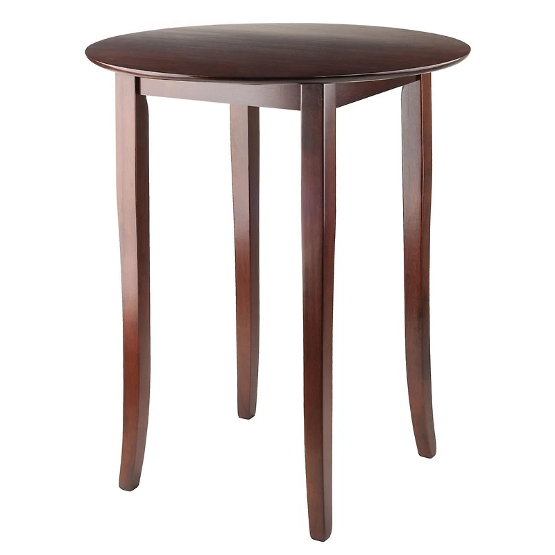 Table haute ronde Fiona 3 pièces avec 2 tabourets de bar à dossier en V de Winsome - 94385