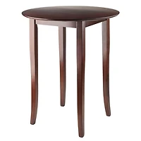 Table haute ronde Fiona 3 pièces avec 2 tabourets de bar à dossier en V de Winsome - 94385