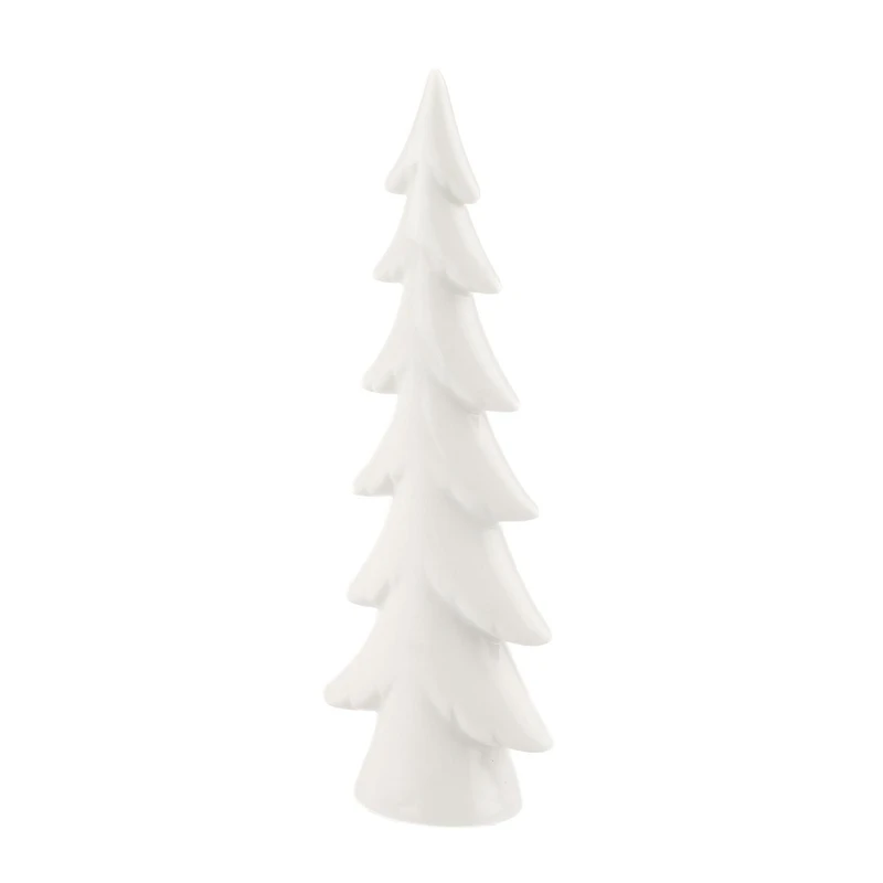 Petite décor de table en céramique, blanc, blanc