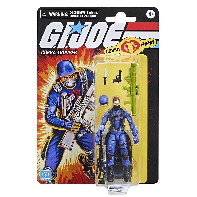 Collection rétro G.I. Joe, figurine de collection Cobra Trooper de 9,5 cm avec plusieurs accessoires, jouet pour enfants, à partir de 4 ans