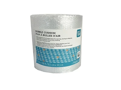Rouleau de coussin à bulles Pen + Gear, 12 po x 100 pi, petites bulles, transparent, perforé 12 in x 100 ft