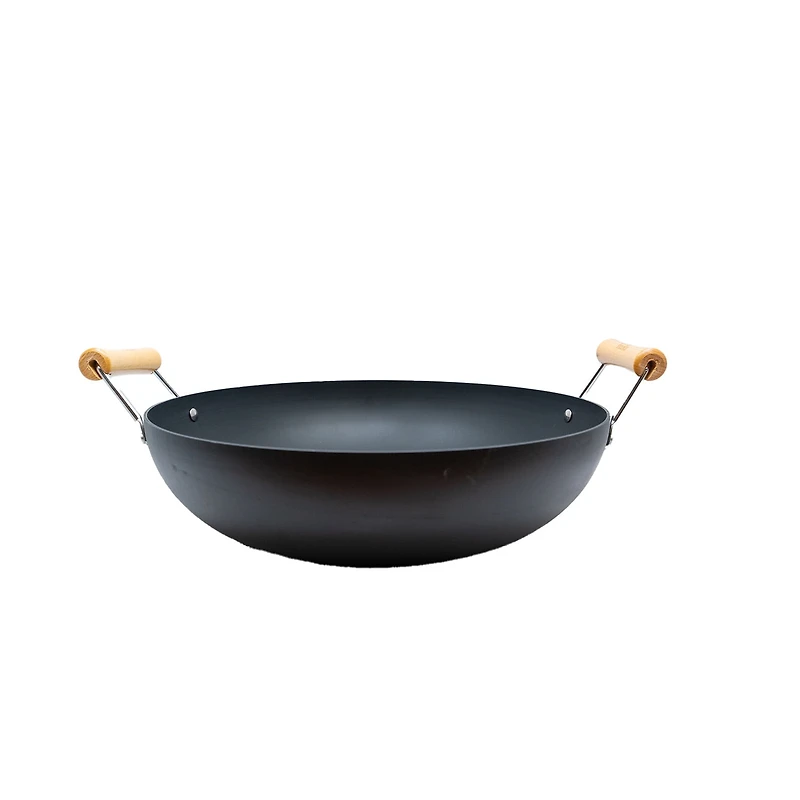 Wok en fer Andoised de Verka, 30cm, sans couvercle
