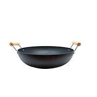 Wok en fer Andoised de Verka, 30cm, sans couvercle